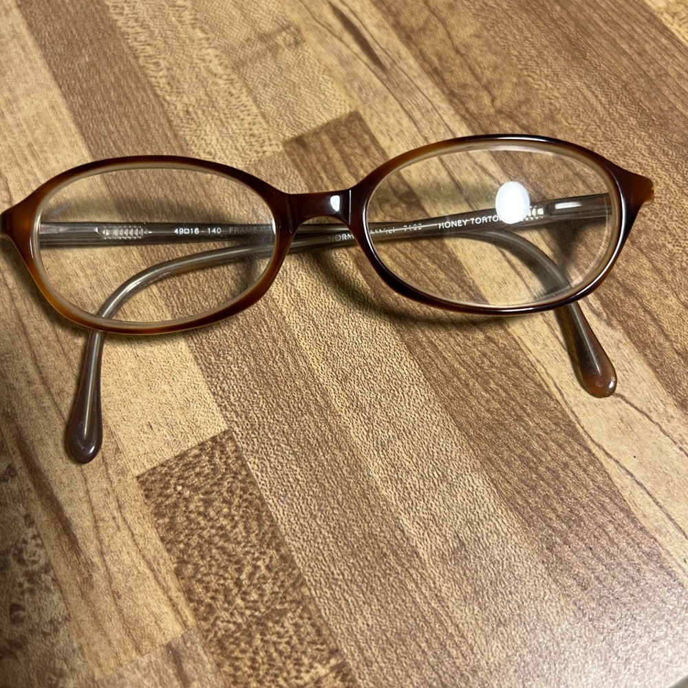 Norma Kamala vintage 90s eyeglass frames. Honey tortoise.